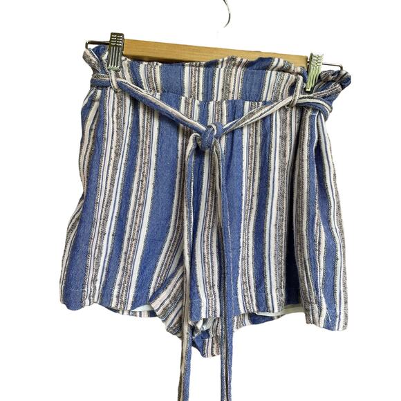 Mi Ami Shorts, Size Small, Textured Chambray Blue, Paperbag Waist, Boho, GUC - Picture 1 of 7